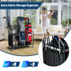 Garage Golf Bag Storage Rack Double Golf Bag Organizer Holder w/ Lockable Wheels