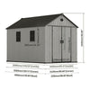 8x12FT Outdoor Garden Storage shed Gabled Plastic Tool Shed with Foundation Lock
