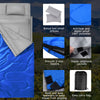 Double Sleeping Bag 4 Seasons Lightweight Camping Bag w/2 Pillows & Carrying Bag