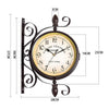 Outdoor Garden Paddington Station Wall Clock Double Sided Hanging Bracket Clocks