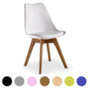 Tulip Dining Chair Padded Seat Eiffel Wood Legs (SETS OF 1,2,4) Jamie Lorenzo