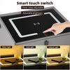 2 Drawers LED Bedside Table Wireless Charging Nightstand Bedside Cabinet Isjmfjx