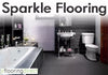 GREY Sparkly Flooring / Glitter Effect Vinyl Floor. Sparkle Lino -