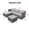 Corner Sofa Furniture L-Shaped Rattan Set 4 Seater Indoor/Outdoor Patio Garden