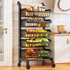 3/4/5 Tier Vegetable Fruit Trolley Cart Kitchen Rack Storage Basket Holder Shelf