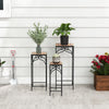 Metal Plant Stand Set of 3 Painted Flowerpot Mosaic Display Rack Pot Holder