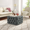 Square Coffee Table Upholstered Chesterfield Tuft Footstool Pouffe Ottoman Seat