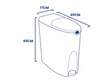 White Pedal Operated Sanitary Bin 20L 11-2-580