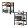 2/3-Tier Metal Expandable Microwave Oven Rack Shelf Countertop Kitchen Stand