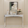 Large Crushed Diamond Silver Mirrored Console Table Lamp End Side Table Bedroom