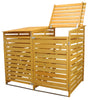 Wheelie Bin Storage Double Wooden Store Outdoor Garden Dustbin Shed Free Kit