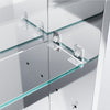 LED Illuminated Mirror Cabinet with Shaver Socket Demister Pad Bathroom Storage