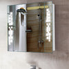 Mosaic LED Illuminated Bathroom Wall Mirror Cabinet Anti Fog with Shaver Socket