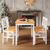 Classic Solid Wooden Wood Dining Table and 4 Chairs Set Kitchen Home Furniture