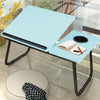 Folding Laptop Bed Tray Table Portable Lap Desk Notebook Breakfast w/ Cup Slot
