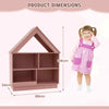 Wooden 5-cubby Toy Storage Organizer House-shaped Children Bookcase