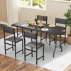 152 cm Portable Folding Picnic Table Patio Dining Table-Black