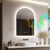 35.4x23.7in LED Bathroom Mirror Backlit Illuminate Wall Mirror Bluetooth Antifog