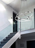 Modern Round LED 3 Ring Pendant Ceiling Light Cool White 6000K Chandelier H3074