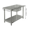 Kitchen Stainless Steel Work Table Work Top Drawer Baking Prep Adjustable Shelf
