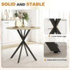 Small Round Dining Table Vintage Industrial Style Metal Oak Kitchen Furniture