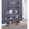 Floor Standing 5 Layers Shelf Wooden Rack Bookshelf Racking Shelving with Edge