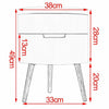 Bedside Table Nightstand Cabinet w/ Storage Organizer Table Bedroom Living Room