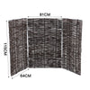 Single Wheelie Bin Storage Willow Weaving Store Cover Garden Rubbish Hide Screen