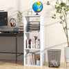 3-Cube Bookshelf Modern Vertical Bookcase w/ Back Guardrail & Anti-tipping Kits