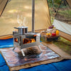 Camp Wood Stove Tent Wood Burning Stove Log with Chimney Pipe Side Racks Gloves