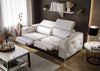 Sofa OLAF 2 + elec. Recliner - Faux Leather White or Black ___ ( JMS SOFA )