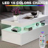 High Gloss Coffee Table For Living Room, Rectangle Centre Table