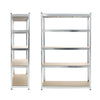 1.8m Warehouse 5 Tier Racking Shelf Heavy Duty Steel Garage MDF Shelving Unit