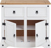 Corona Sideboard White 2 Door 2 Drawer Cupboard Mexican Solid Pine