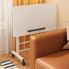 Overbed Bedside Desk Rolling PC Laptop Stand Tilting Table with Wheel Adjustable