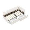 PANEL PLUSH UPHOLSTERED DAYBED STORAGE SOFA BED WITH 2 DRAWERS, 3FT SINGLE WHITE