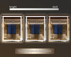 Illuminated Bathroom Mirror with LED Lights Wall Mounted Demister Touch Sensor