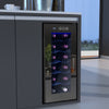 Wine Cooler Fridge Refrigerator Bar Drinks 33 L 12 Bottles LCD Touch 55 W Tjzoef