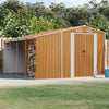 Swpsd Garden Shed Brown 277x365.5x179 Galvanised Steel Storage Shed F7T2