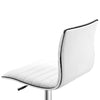 Armless Mid-Back Adjustable Office Chair with 360 Swivel White