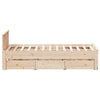 Bed Frame without with Headboard 120x200 Solid Wood Pine K6D6