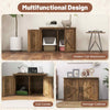 Cat Litter Box Enclosure Pet House End Table with Entrance Hole