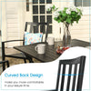 Garden Dining Set Outdoor Furniture Stackable Chair Table With Umbrella Hole
