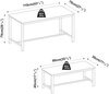 Dining Table Set 3 Piece Table Benches Space Saving Kitchen White Marble Home