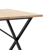 Dining Table in X Frame 200 x 100 x 75.5 Solid Pine Wood Cast C8T8