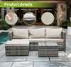 Rattan Garden Furniture Set Seater Wicker Patio Lounge Sofa Chair Table Cushion