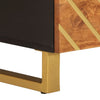 Coffee Table Tea Side Sofa Brown and Black Solid Wood Mango