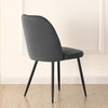 Set of 2,4,6 Velvet Suede Dining Chairs Upholstered seat Ergnomic with Metal Leg