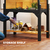 Wooden Tortoise House with Storage Shelf, Clear Observation Windows