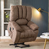 Armchair Electric Massage Power Lift Recliner Chair Single Sofa Brown Fabric